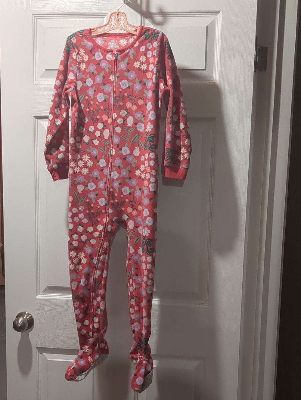 Carter's Flower Fleece Footie PJs Size 6